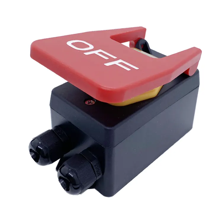 16A ビッグレッドオフパネルプッシュボタン電磁スイッチボックス付き