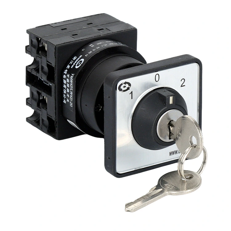 20A キー ノブ コントロール センター 3 位置カム スイッチを取り付けます